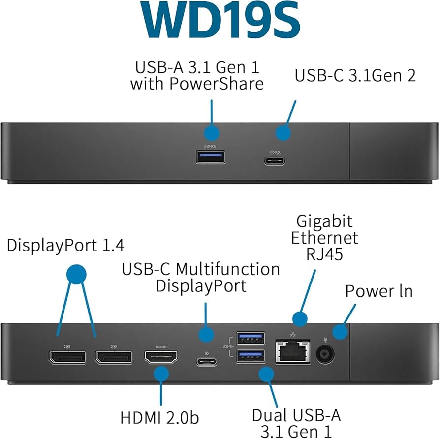 Amazon.com: Dell WD19S 180W Docking Station, Performance Amazon.com: Dell WD19S 180W Docking Station, Performance